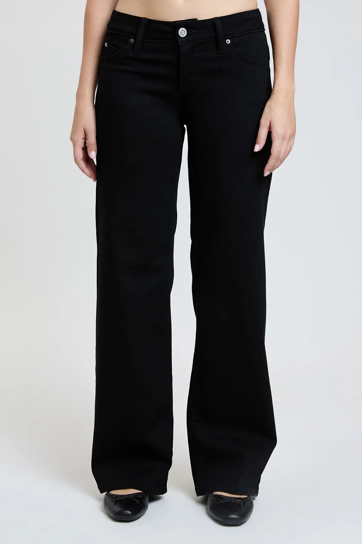 Women's Luxe Low Rise WannaBettaButt Wide Leg Jeans YMI JEANS